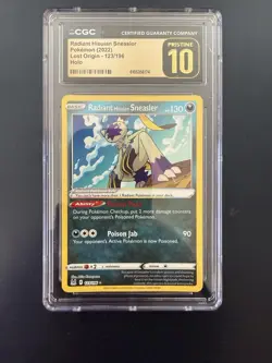Pokemon Radiant Hisuian Sneasler Lost Origin Radiant Rare Holo CGC 10 123/196 - Image 1