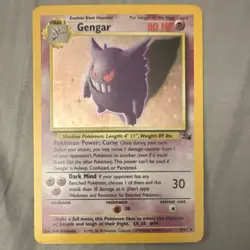 Pokemon TCG Gengar Fossil Holo 5/62 Vintage WOTC LP/NM - Image 1