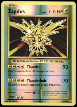 Pokemon Zapdos Holo Rare XY - Evolutions 42/108 NM Reverse Holo - Image 1