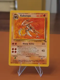 Kabutops - 24/62 - Pokemon Fossil Unlimited DMG CREASED - Image 1