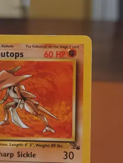 Kabutops - 24/62 - Pokemon Fossil Unlimited DMG CREASED - Image 3