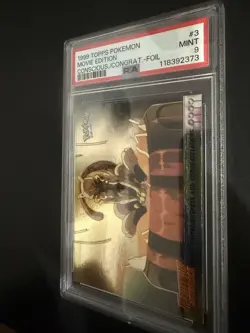 1999 Topps Pokemon Movie Edition Conscious./ Congrat-foil #3 Mewtwo PSA 9 - Image 1