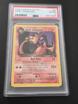 Vintage Pokemon Dark Charizard Non Holo 21/82 Rocket 2000 PSA 6 - Image 1