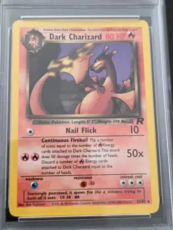 Vintage Pokemon Dark Charizard Non Holo 21/82 Rocket 2000 PSA 6 - Image 2