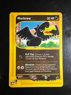 2003 Pokemon Skyridge Murkrow #79/144 Non-Holo e-Reader WOTC LP Vintage - Image 1