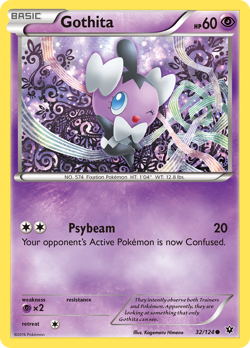 Gothita 32/124 C Fates Collide Pokemon LP - Image 1