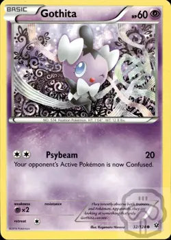 Gothita 32/124 C Fates Collide Pokemon LP - Image 3