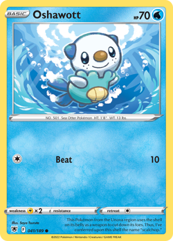 Oshawott 041/189 C Astral Radiance Pokemon LP - Image 1