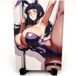 Naruto Hinata Hyuga Sexy Hot Anime Waifu Bunny Girl Lewd Goddess Story Art Card - Image 1