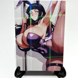 Naruto Hinata Hyuga Sexy Hot Anime Waifu Bunny Girl Lewd Goddess Story Art Card - Image 2