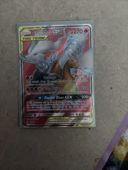 Reshiram & Charizard GX Full Art Holo Card 194/214 Sm-Unbroken Bonds NM - Image 1