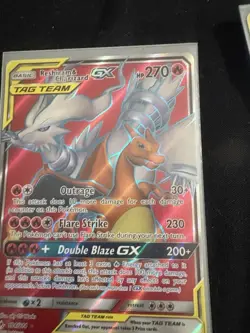 Reshiram & Charizard GX Full Art Holo Card 194/214 Sm-Unbroken Bonds NM - Image 2