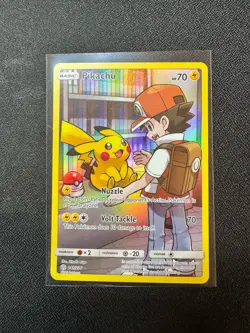 Pokemon Pikachu TCG Holo Card 241/236 Secret Sm-Cosmic Eclipse Near Mint - Image 1