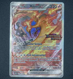 Team Rocket’s Moltres ex 229/182 Full Art Secret Rare Pokemon Card LP - Image 1