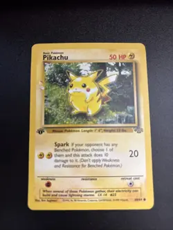 Pokemon Pikachu Jungle 60/64 Common Regular 1st Edition (slight Damage On Front) - Image 1