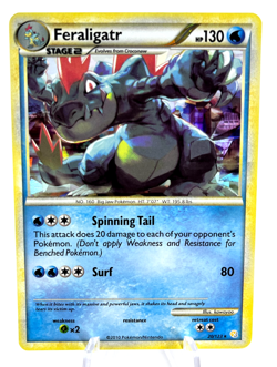 Feraligatr 20/123 - Heart Gold Soul Silver - Cracked Ice Holo - Pokemon - LP - Image 1