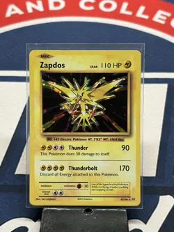 Pokemon TCG XY Evolutions Zapdos 42/108 Holo LP - Image 1