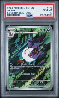 2024 POKEMON TEF EN-TEMPORAL FORCES ILLUSTRATION RARE #176 ARBOK PSA 10 - Image 1