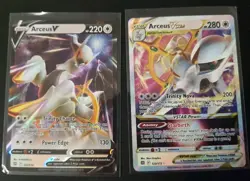 Arceus V 122/172 & Arceus VSTAR 123/172 Brilliant Stars Pokemon TCG NM - Image 1