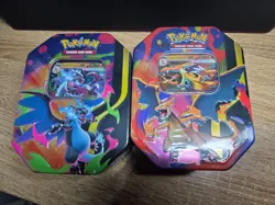 Pokemon TCG: Mega Charizard X & Mega Charizard Y Tin Set Of 2 - Fast Dispatch - Image 1