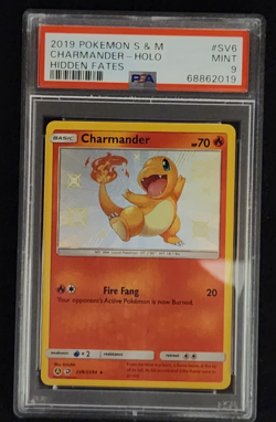 2019 Pokemon Hidden Fates Shiny Vault #SV6 Charmander - Holo PSA Mint 9 - Image 1