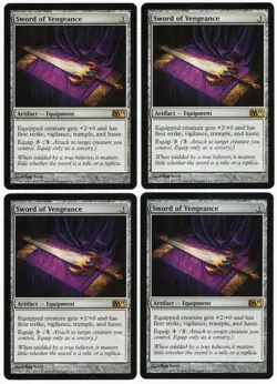 Sword of Vengeance x4 4x M11 Core Set 2011 PLAYSET Colorless Artifact MTG NM AZ1 - Image 1