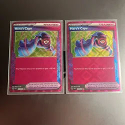 Lot Of 2 - Hero's Cape 152/162 ACE SPEC Rare Temporal Forces Pokemon Near Mint - Image 1