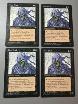 4 X MTG Hoar Shade Ice Age Regular Magic The Gathering. - Image 1