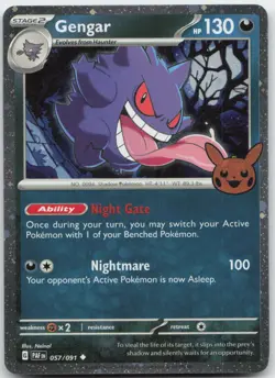 Pokemon : Gengar (Cosmos Holo) Trick or Trade BOOster 2024 057/091 : Holo - Image 1