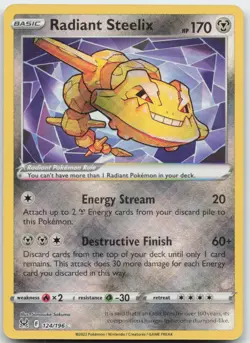 Pokemon : Radiant Steelix Lost Origin 124/196 : Radiant Rare - Image 1