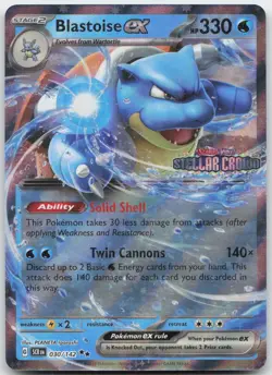 Pokemon : Blastoise ex (Stellar Crown Stamp) 030/142 : Holo - Image 1