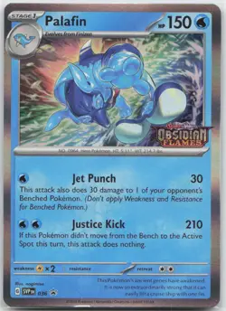 Pokemon : Palafin (Obsidian Flames Stamp) Scarlet & Violet Promo 036 : Holo P - Image 1