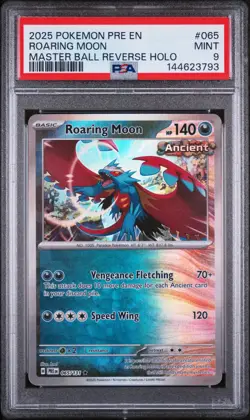 2025 POKEMON PRE EN-PRISMATIC EVOLUTIONS #065 ROARING MOON PSA 9 - Image 1