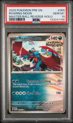 2025 POKEMON PRE EN-PRISMATIC EVOLUTIONS #065 ROARING MOON PSA 10 - Image 1
