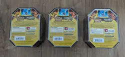 Pokemon Hidden Fates GX Tins Set of 3 - Charizard, Gyarados, Raichu New & Sealed - Image 2