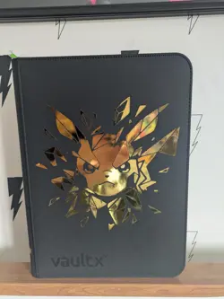 Vault X - 9 Pocket eXo-Tec Zip Binder - Black Pokemon Pikachu Gold Edition - Image 1