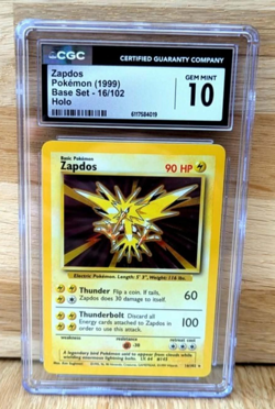 10 GEM MINT Zapdos #16/ 102 - HOLO RARO Set Base 1999 - Carta Pokemon - Image 2