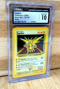 10 GEM MINT Zapdos #16/ 102 - HOLO RARO Set Base 1999 - Carta Pokemon - Image 3