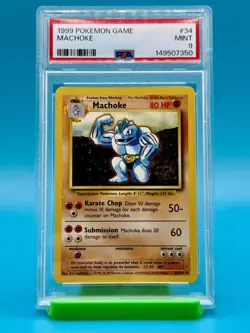 PSA 9 - 1999 Pokemon Game Base Set Machoke #34 - Image 1