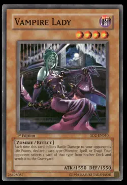 Vampire Lady SD2-EN010 Structure Deck: Zombie Madness Yu-Gi-Oh 1st Edition LP - Image 1