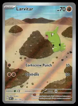 Pokemon Cards Larvitar 203/197 Obsidian Flames Illustration Rare NM - Image 1