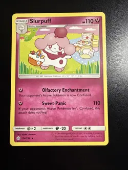 Slurpuff 154/236 Non Holo Rare Cosmic Eclipse Pokemon Card - Image 1
