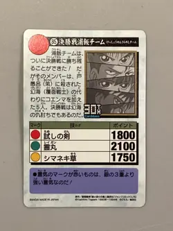 Team Urameshi 85 - Yu Yu Hakusho Prism Holo Bandai Vintage Card - Image 2