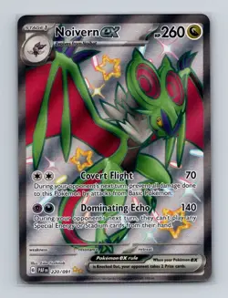 Noivern ex 220 2024 Pokemon Paldean Fates Full Art Shiny Ultra Rare Card NM+ (b) - Image 1