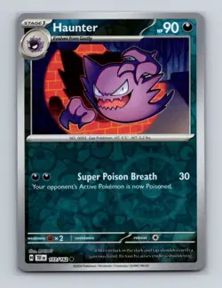 Haunter 103 2024 Pokemon Temporal Forces Reverse Holo Card NM+ (a) - Image 1
