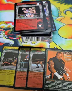 WWF RAW DEAL lot, Chyna and Taz Starter Decks, several hundred bulk cards CCG - Image 4