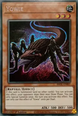 BROL-EN007 YOWIE SECRET RARE 1ST EDITION YuGiOh CARD - Image 1