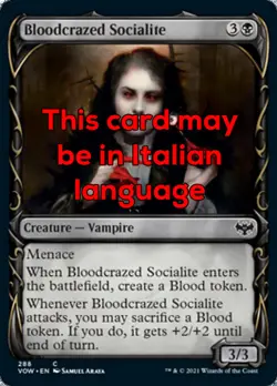 MTG BLOODCRAZED SOCIALITE FOIL EXC ARISTOCRATICA SMANIOSA DI SANGUE VOW X IT - Image 1