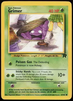 Grimer 57/82 MP Team Rocket Common Unlimited Pokemon - Image 1