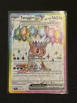 Tatsugiri EX 226/191 Sv08: Surging Sparks Holo Ultra Rare English Pokemon - Image 1